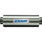 Straight Through Muffler For 3/8" NPT by EXAIR – 10"L x 4"W x 2"H, Aluminum, Multicolor, Model 890002