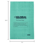 Pet Waste Plastic Bags by Global Industrial – 1 Count (Pack of 1), Plastic, Green, Model 695797