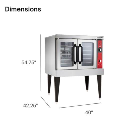 VULCAN Silver / Single Deck | 208V / 7.4 cubic_feet Convection Ovens