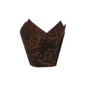 Brown Scroll Tulip Baking Cup (2000, 1-1/4" to 2-3/4" high)