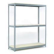 Global Industrial Wide Span Rack with 3 Shelves Wood Deck – 800 Lb Capacity Per Level, 96" W x 24" D x 60" H