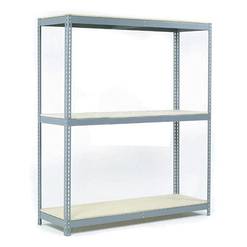 Global Industrial Wide Span Rack with 3 Shelves Wood Deck – 800 Lb Capacity Per Level, 96" W x 24" D x 60" H