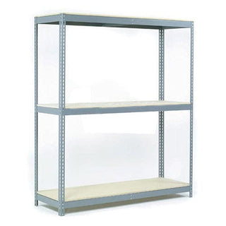 Global Industrial Wide Span Rack with 3 Shelves Wood Deck – 800 Lb Capacity Per Level, 96" W x 24" D x 60" H