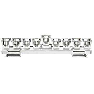 Masoret Glass Menorah, 9 Branch Design, Set 13