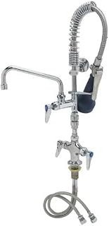 T&S Brass MPQ-2DLV-08-CR Mini-PRU Single Hole Deck Mount with B-0108-C, 8" ADF Nozzle, Vacuum Breaker and CERAMA