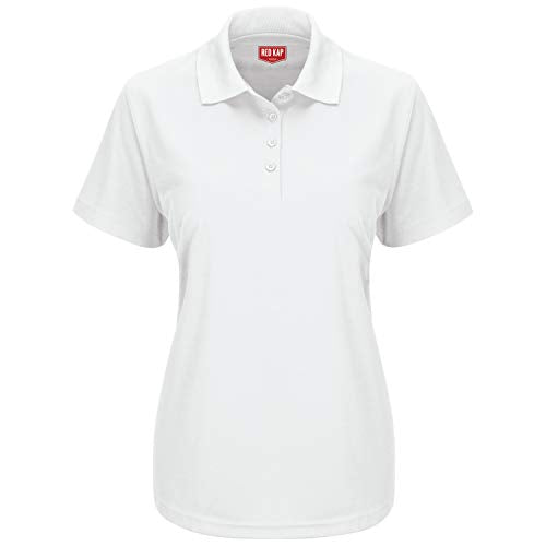 Red Kap Small / White / Short Sleeve Performance Knit® Pocketless Core Polo Polos