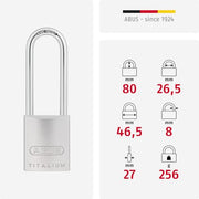 ABUS 86TIIB/45HB80 / Multicolor / Contemporary Keyed Padlocks