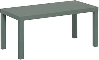 Furnifact Green Modern Rectangle Coffee Table with 1.8 Inch Thick Tabletop, Stylish Design, Durable Construction, Contemporary Home Living Room Furniture