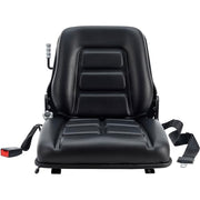 Universal Adjustable Forklift Seat with Suspension by Global Industrial – PVC Leather, Black, Model YY01