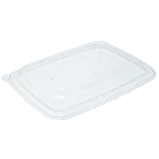 51601F300RPET 6" x 9" Lid - 300 / CS by Sabert – 6" x 9" x 1.02", Polyethylene Terephthalate, Clear, Pack of 300, Model 51601F300PCR