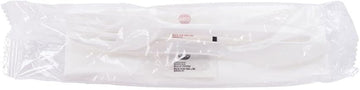 HUBERT Pre-Wrapped White Plastic Disposable Flatware Set