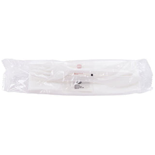 Pre-Wrapped White Plastic Disposable Flatware Set by HUBERT – Plastic, White, Model A6040127/3691