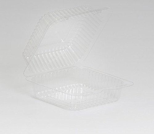 Inline SLP20 22 oz Hinged Deli Container Container Pete44; Clear - Case of 500