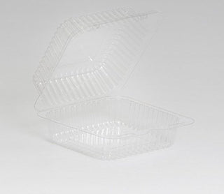 Inline SLP20 22 oz Hinged Deli Container Container Pete44; Clear - Case of 500