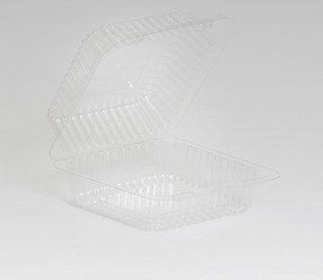 Inline SLP20 22 oz Hinged Deli Container Container Pete44; Clear - Case of 500