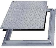 Aluminum Diamond Plate Floor Door - No Hinge, 18x18