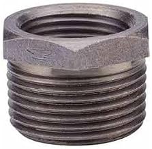 3/4" X 1/2" Black Malleable Hex Bushing, Lead Free, 150 PSI