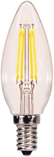 Satco S29890 Candelabra Bulb in Light Finish, 3.88 inches, Clear