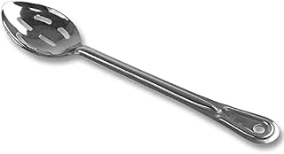 Browne Foodservice 13 Inch Stainless Steel Slotted Spoon, Medium Gauge