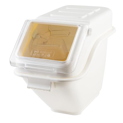 Winco 5 Gallon / Shelf Bin / Beige Kitchen Trash Cans