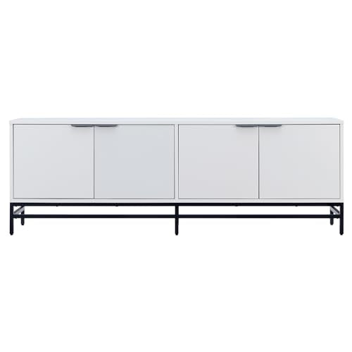 Henn&Hart Cloud White / 70" Rectangular TV Stand / Transitional Television Stands & Entertainment Centers