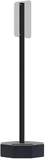 Plasticade Recycled Rubber Base Portable Sign Stand System, 60 lbs with 72" Power Post Plastic Signpost for Parking Lots, Sidewalks, and Traffic, Durable and Resistant to Weathering, Black