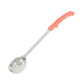 CAC Stainless Perforated Portion Spoon with Red Handle 2 oz. by CAC China – 2oz, Stainless Steel, Red-Perforated, Pack of 99, Model SPCP-2RD