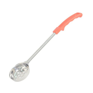 CAC Stainless Perforated Portion Spoon with Red Handle 2 oz. by CAC China – 2oz, Stainless Steel, Red-Perforated, Pack of 99, Model SPCP-2RD