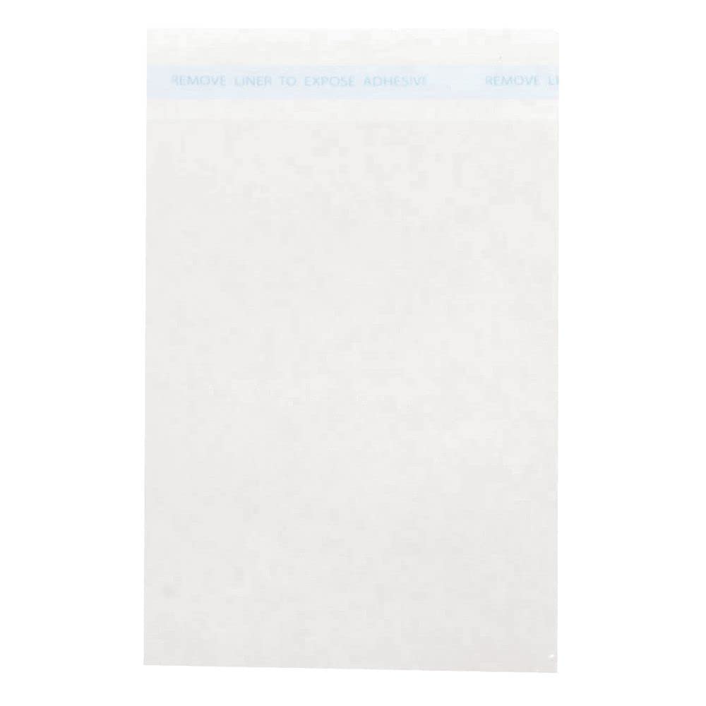 Lip-N-Tape Clear 1.2 mil Poly Bag - 4 3/4"L x 6 1/2"H by HUBERT – One Size