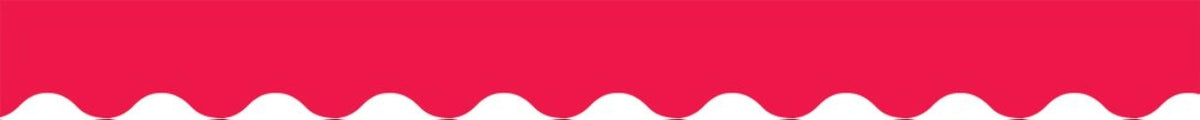 Creative Teaching Press Poppy Red Wavy Border (6796)