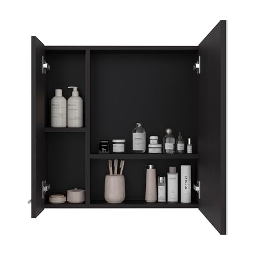 DEPOT E-SHOP Black Wengue / 1 Medicine Cabinets