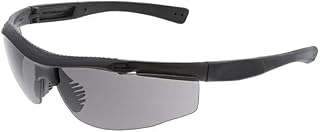 MCR Safety Tier1 T122 Tactical Gear Safety Glasses, Matte Black Frame, Grey MAX6 Superior T12212P