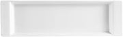 CAC China F-3S Fortune 12-Inch by 3-1/2-Inch Super White Porcelain Rectangular Tray, Box of 24