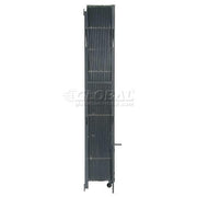10'W Double Folding Security Gate by Global Industrial – 11"L x 61"W x 4"H, Steel, Gray, Model 241689