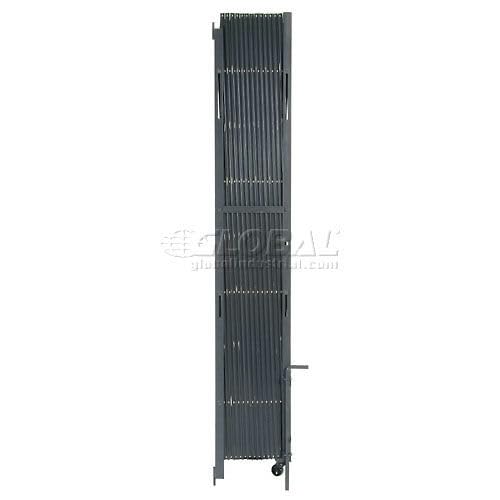 10'W Double Folding Security Gate by Global Industrial – 11"L x 61"W x 4"H, Steel, Gray, Model 241689