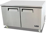 Migali C-U60R 60" Competitor Series Undercounter and Work Top Refrigerator with 18.2 cu. ft. Capacity 2 Shelves Stainless Steel Construction 115 Volts and Digital Controllers in Stainless