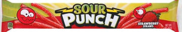 American Licorice Strawberry Sour Punch Straw Candy -- 288 per case.