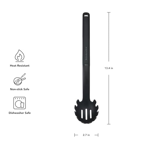 KitchenAid Negro / 13.6-Inch (Pack of 12) / Contemporary Pasta Forks