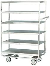 748 Six Shelf Open Tray Truck with 33"W x 21"D Shelves, (3) Edges Up and (1) Down
