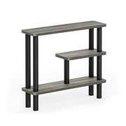 Furinno French Oak/Black / Side Rack / Contemporary Bathroom Shelves