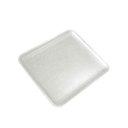 12SWH, #12S White Foam Meat Trays, Disposable Standard Supermarket Meat Poultry Frozen Food Trays, 125-Piece Bundle