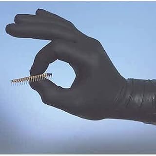 SHOWA Black Nitrile Gloves, Small, Box of 50