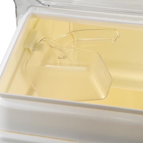 Winco 10 Gallon / Shelf Bin / Beige Lidded Storage Bins