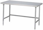 Advance Tabco SS-248 Flat bullnose-Edged Work Table with a SS Under Shelf; 96"L, 700 lb Capacity