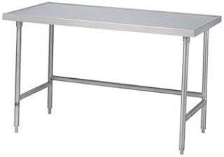 Advance Tabco SS-248 Flat bullnose-Edged Work Table with a SS Under Shelf; 96"L, 700 lb Capacity