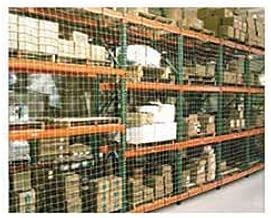 Pallet Rack Netting, One Bay, 4" Square Mesh Netting