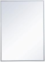 Wyn 20x28 Metal and MDF Mirror Medicine Cabinet in Silver