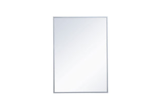 Wyn 20x28 Metal and MDF Mirror Medicine Cabinet in Silver by Elegant Decor – Small, Glass, Silver, Model MR572028S