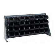 QUANTUM STORAGE SYSTEMS Black / 19" H x 36" W x 8" D / 11" L x 6" W x 5" H 18 Ultra Black Bins Storage Racks