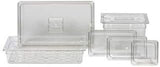 Royal Industries Steam Table Pans, Polycarbonate, 4" Third-Size, clear